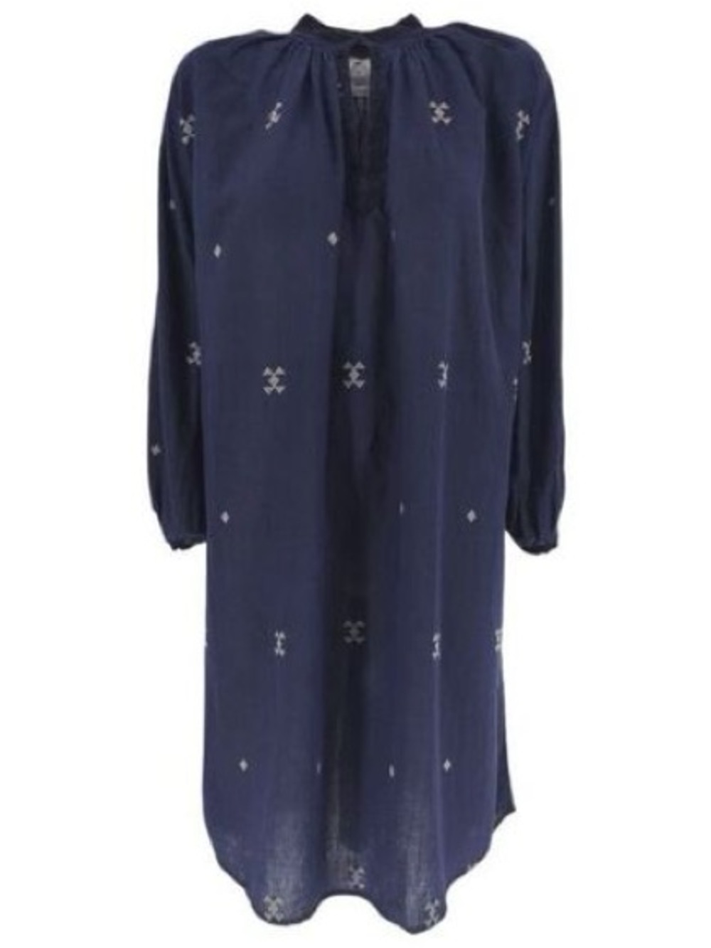 Bsbee dress- Navy with Black and White Embroidery